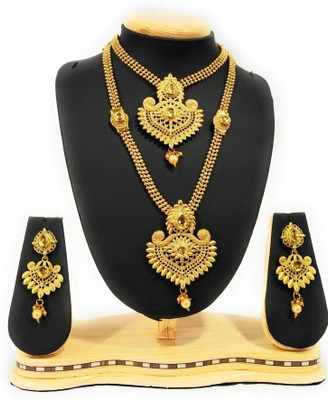 R A Enterprises Alloy Gold-plated Gold Jewellery Set(Pack of 1)