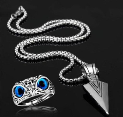 Vipunj Alloy Sterling Silver Silver, Blue Jewellery Set(Pack of 2)