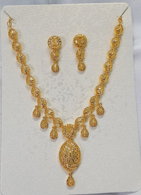 THE CURIOUS Copper Gold-plated Gold Jewellery Set(Pack of 1)