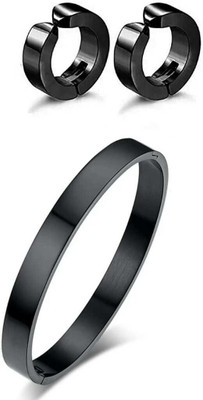Heer Collection Stainless Steel Titanium Black Jewellery Set(Pack of 1)