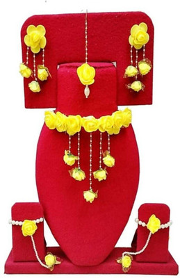 Lovezone Paper Yellow, White Jewellery Set(Pack of 1)