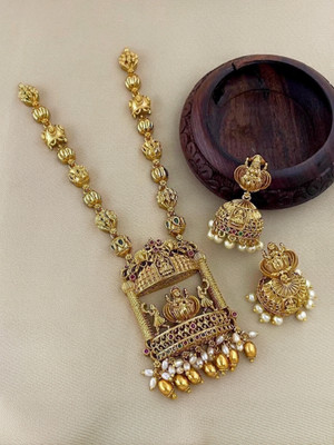 KEYMAX Alloy Gold-plated Gold Jewellery Set(Pack of 1)