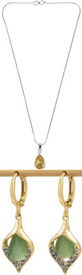 Gauri Fashions Stone Gold, Green Jewellery Set(Pack of 1)