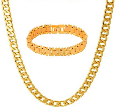 KJ Verma Brass Gold-plated Gold Jewellery Set(Pack of 1)
