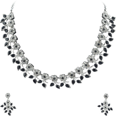 R A Enterprises Alloy Silver Jewellery Set(Pack of 1)