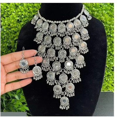 Samridhi DC Oxidised Silver, Alloy Silver Jewellery Set(Pack of 3)