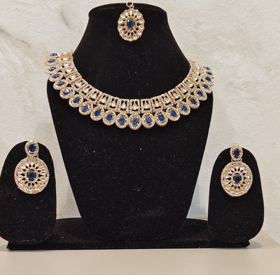 Vanshika Collection Alloy Blue Jewellery Set(Pack of 1)