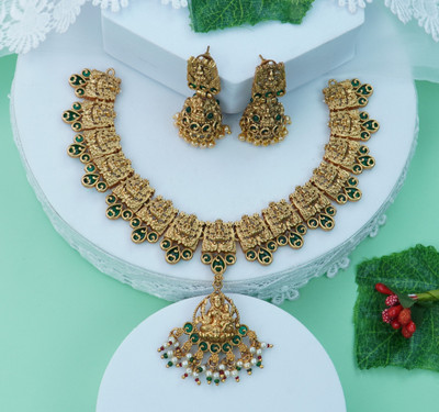 BHARGAV ART Alloy Green Jewellery Set(Pack of 1)