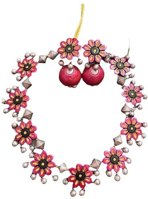 Le bijouxistic Terracotta Pink Jewellery Set(Pack of 1)
