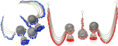 JMBW INTERNATIONAL Alloy Silver, Red Jewellery Set(Pack of 2)