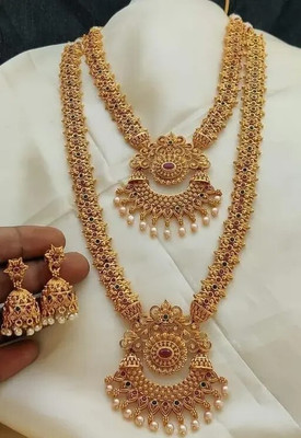 ZHABU Alloy Gold-plated Gold Jewellery Set(Pack of 1)