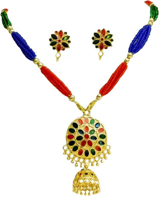 balaji gold Copper Gold-plated Multicolor Jewellery Set(Pack of 1)