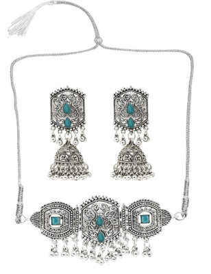 sunhari jewels Alloy Green Jewellery Set(Pack of 1)