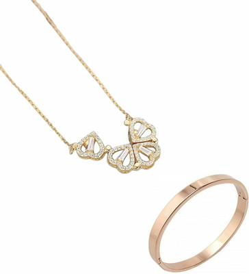 MAATRCHAAYA Brass, Copper, Stainless Steel Copper, Gold-plated Gold, Rose Gold Jewellery Set(Pack of 2)