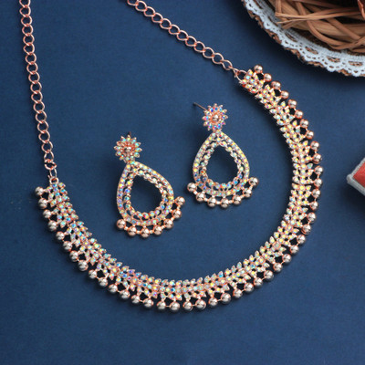 Atasi International Alloy Gold-plated Rose Gold Jewellery Set(Pack of 1)