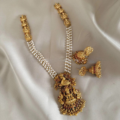 Influtive Brass Gold-plated Gold Jewellery Set(Pack of 1)