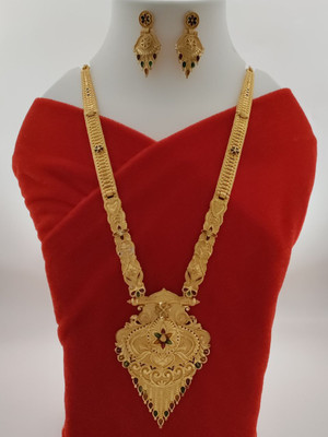 Shree Fashions World Brass Gold-plated Gold Jewellery Set(Pack of 3)