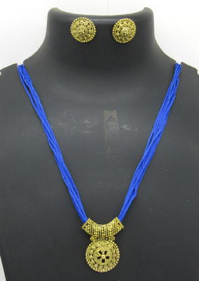 SHREE MAULI CREATION Alloy Copper Blue Jewellery Set(Pack of 2)