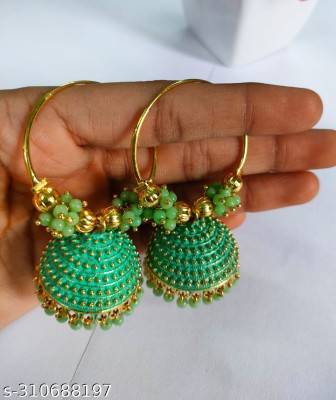 Grace Collections Allure Ethnic Baali Jhumka Earrings For Girls & Women Beads Alloy Jhumki Earring