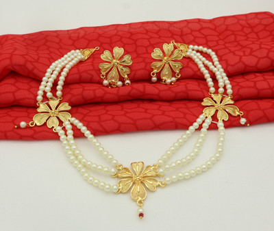 Upala Brass Gold-plated Gold Jewellery Set(Pack of 1)