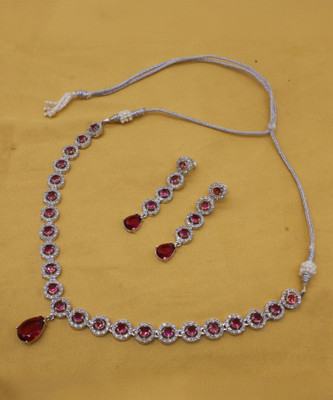 Fashion Factory Copper Silver Red Jewellery Set(Pack of 3)