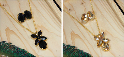 JewelShadi Alloy Gold-plated Black, Gold Jewellery Set(Pack of 2)