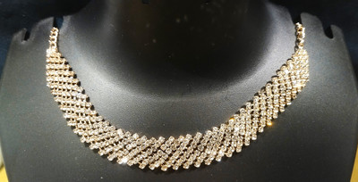 SHREE BALAJI Alloy Gold-plated Rose Gold Jewellery Set(Pack of 1)