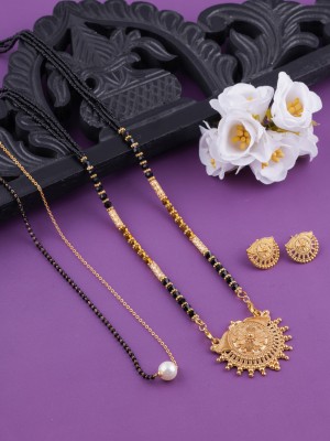 suvarn palace Alloy Gold Jewellery Set(Pack of 3)