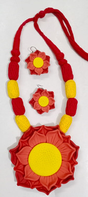 Chanda Clay Red Jewellery Set(Pack of 3)