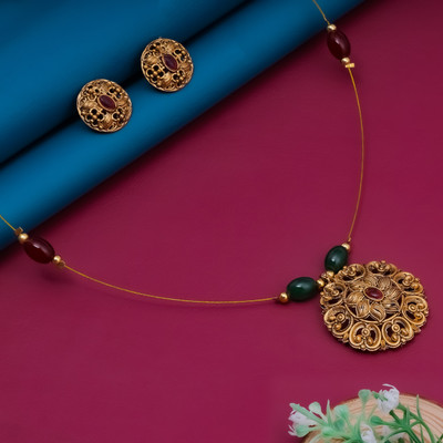 VISITART JEWELLERY Alloy Gold-plated Multicolor Jewellery Set(Pack of 2)