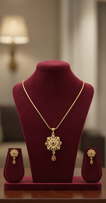 Diyaana Metal Gold-plated Gold Jewellery Set(Pack of 1)