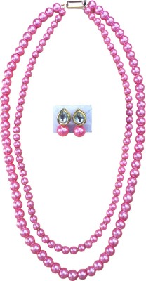 ZIKU JEWELRY Crystal Pink Jewellery Set(Pack of 1)