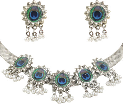 JMBW INTERNATIONAL Alloy Silver Jewellery Set(Pack of 2)