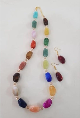 HSNJ Jewels Stone Multicolor Jewellery Set(Pack of 1)