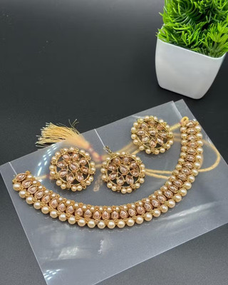 SHYAM Alloy Gold-plated Gold Jewellery Set(Pack of 1)