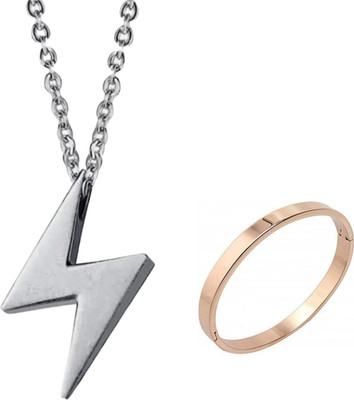 house of common Brass, Stainless Steel Sterling Silver, Brass Silver, Rose Gold Jewellery Set(Pack of 2)