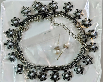 winsome accessories Oxidised Silver, Alloy Silver, Grey Jewellery Set(Pack of 1)