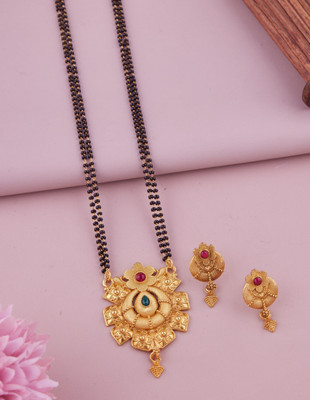 house of common Alloy Gold-plated Gold Jewellery Set(Pack of 1)