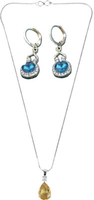 SKG Fashions Stone Yellow, Blue Jewellery Set(Pack of 1)