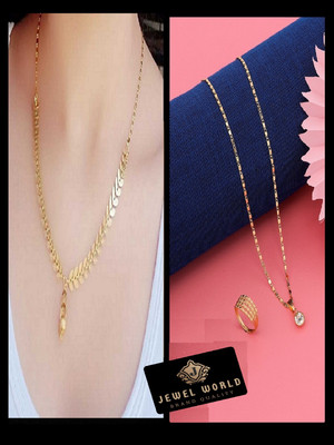 Jewel WORLD Brass, Copper Gold-plated Gold, Black Jewellery Set(Pack of 3)