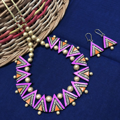 Lisma Fashion Terracotta Multicolor Jewellery Set(Pack of 1)