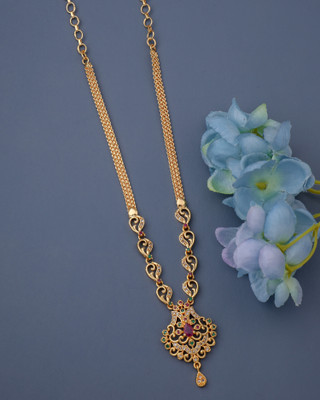 VARNIJEWELLS Brass Gold-plated Gold Jewellery Set(Pack of 1)