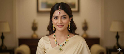 ICG Alloy Platinum Multicolor Jewellery Set(Pack of 1)