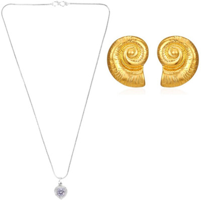 SRK Fashions Alloy White, Gold Jewellery Set(Pack of 1)