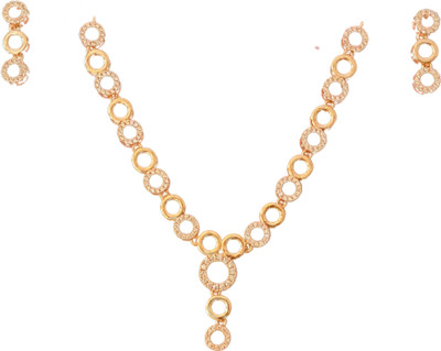 Krishna Creations JP Alloy Gold Jewellery Set(Pack of 3)