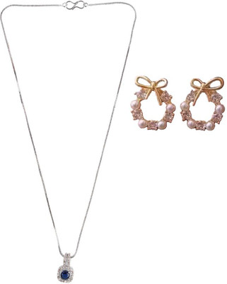 SKG Fashions Stone Blue, White Jewellery Set(Pack of 1)