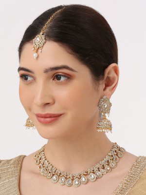 VATSALYA creation Alloy Silver White Jewellery Set(Pack of 1)