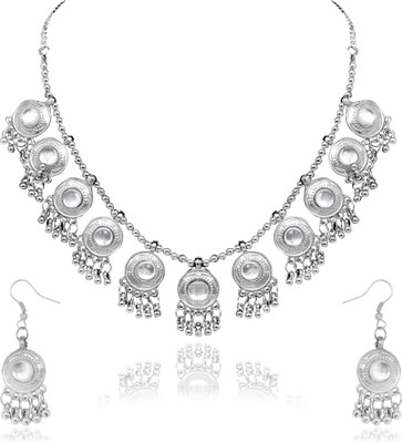 Zooni Collections Alloy Silver Jewellery Set(Pack of 1)