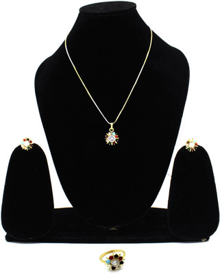 BELLACRAZE Metal Gold-plated, Silver Silver, Gold, Multicolor Jewellery Set(Pack of 3)