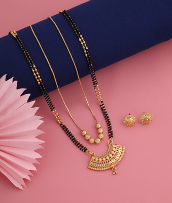 Vraj india Brass, Copper Gold-plated Gold Jewellery Set(Pack of 1)